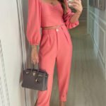 pinklolo pants set pink woman fashion social instagram facebook love